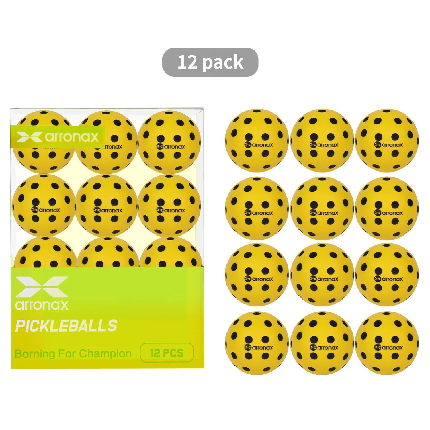 Arronax JYQ01 Quiet PU Pickleball Training Balls — Up to 60% Quieter