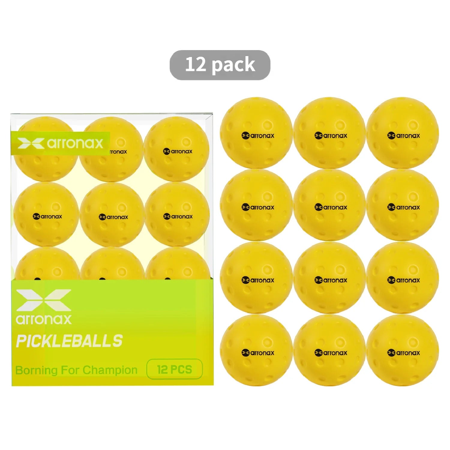 Arronax JYQ01 Quiet PU Pickleball Training Balls — Up to 60% Quieter
