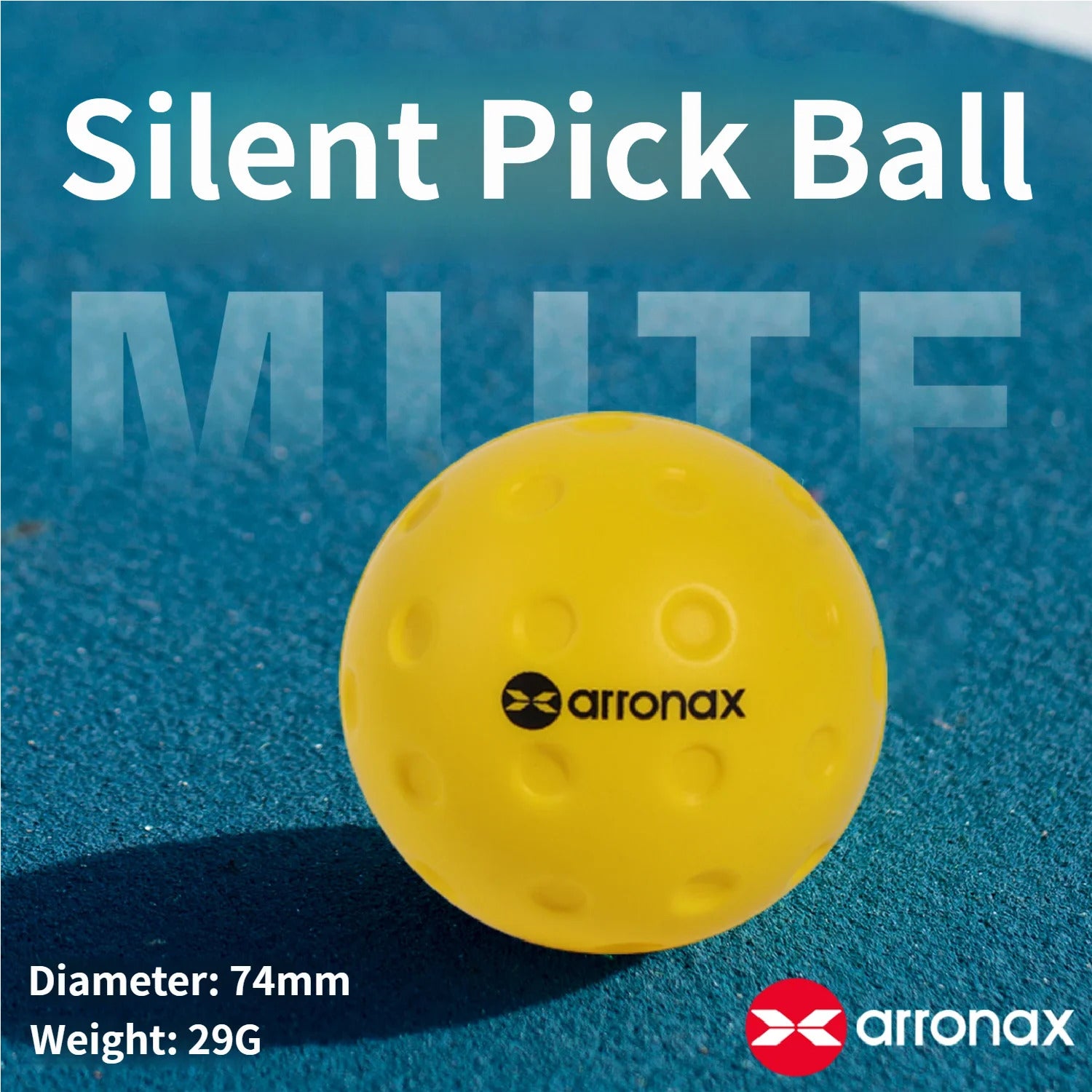 Arronax JYQ01 Quiet PU Pickleball Training Balls — Up to 60% Quieter