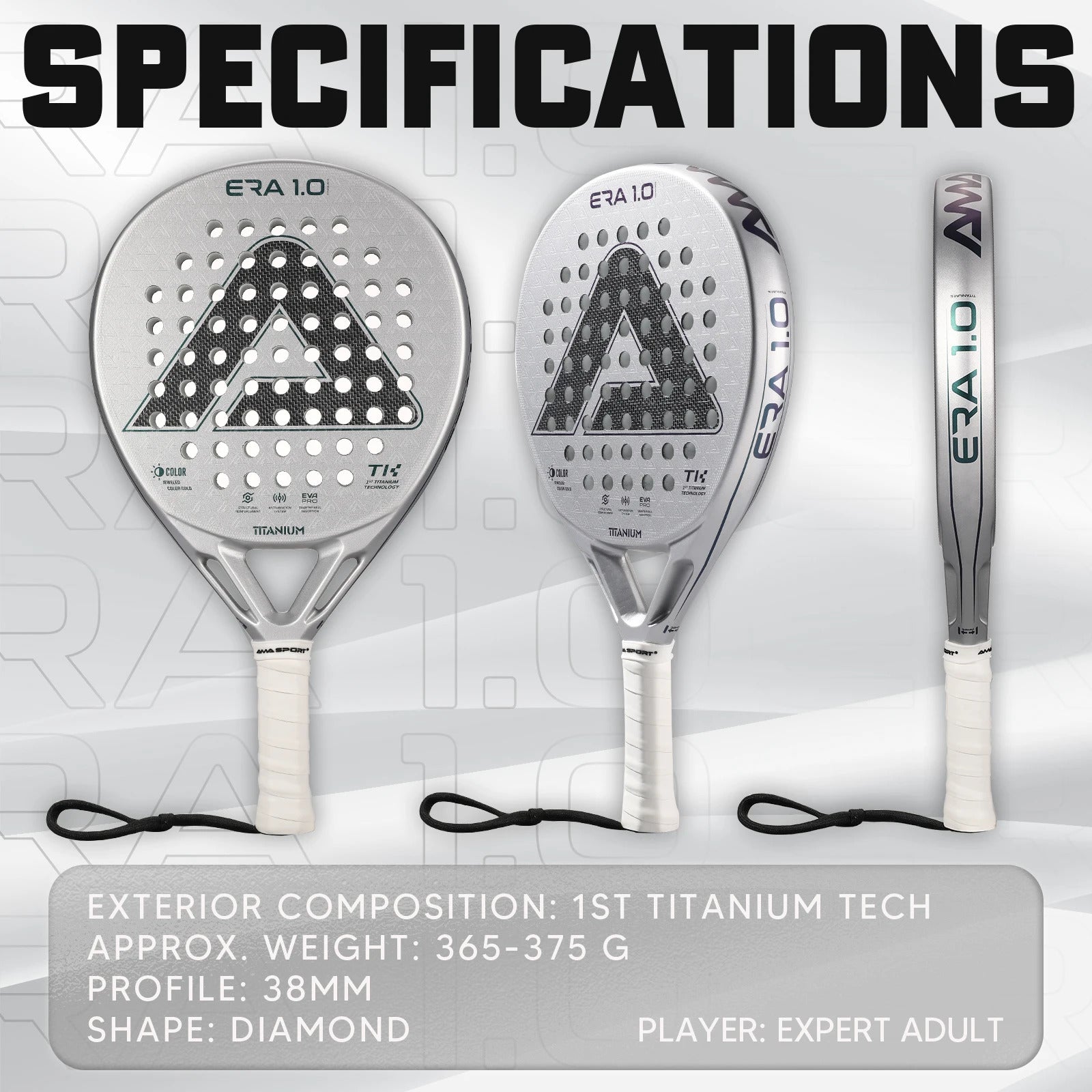 AMA SPORT ERA 1.0 Titanium Carbon Padel Racket