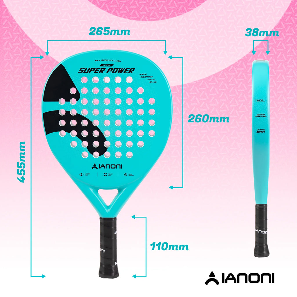 IANONI Super Power 3D Carbon Fiber Padel Racket