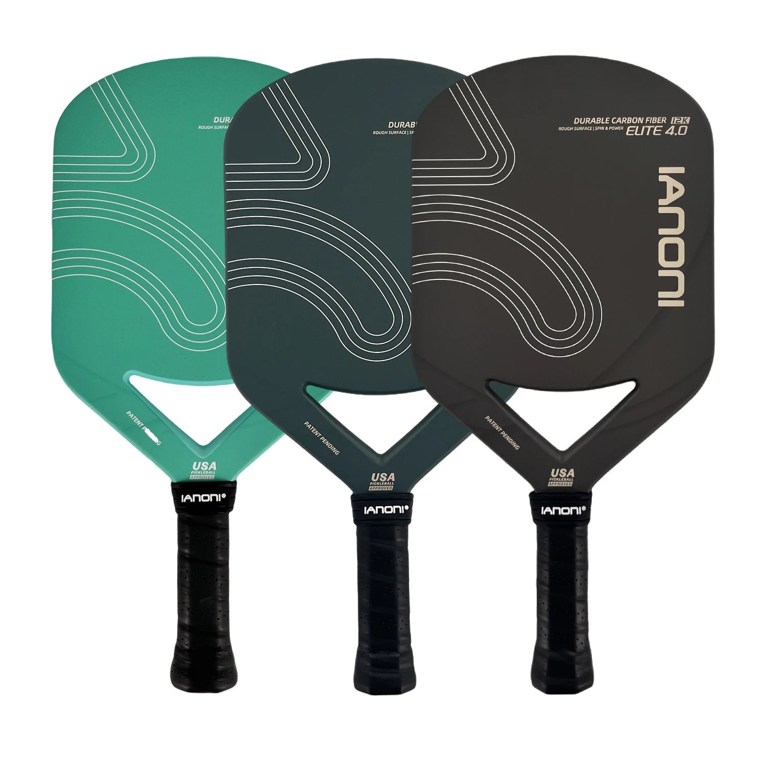IANONI ELITE4.0 Edgeless Pickleball Paddle — 12K Carbon, USAPA Certified