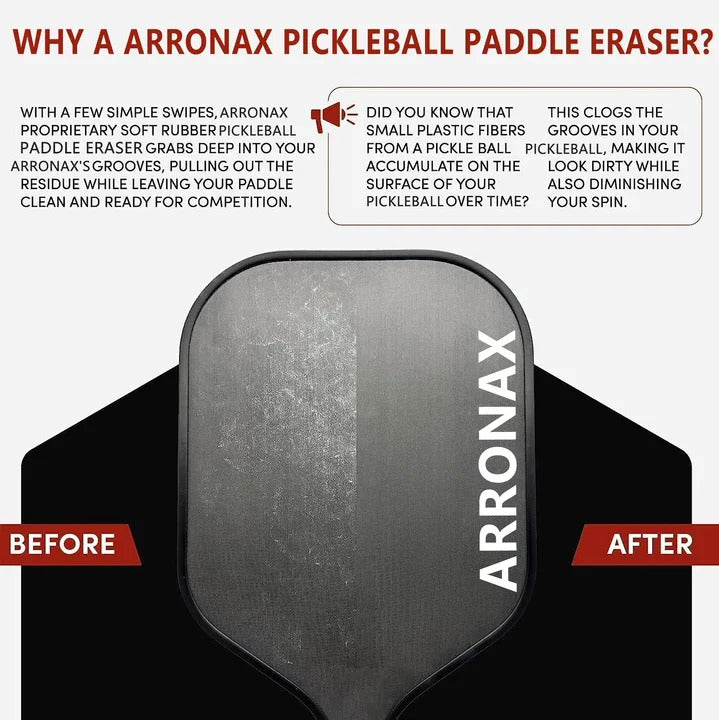 Arronax Pickleball Paddle Eraser — Rubber Surface Cleaner for Carbon & Composite Faces