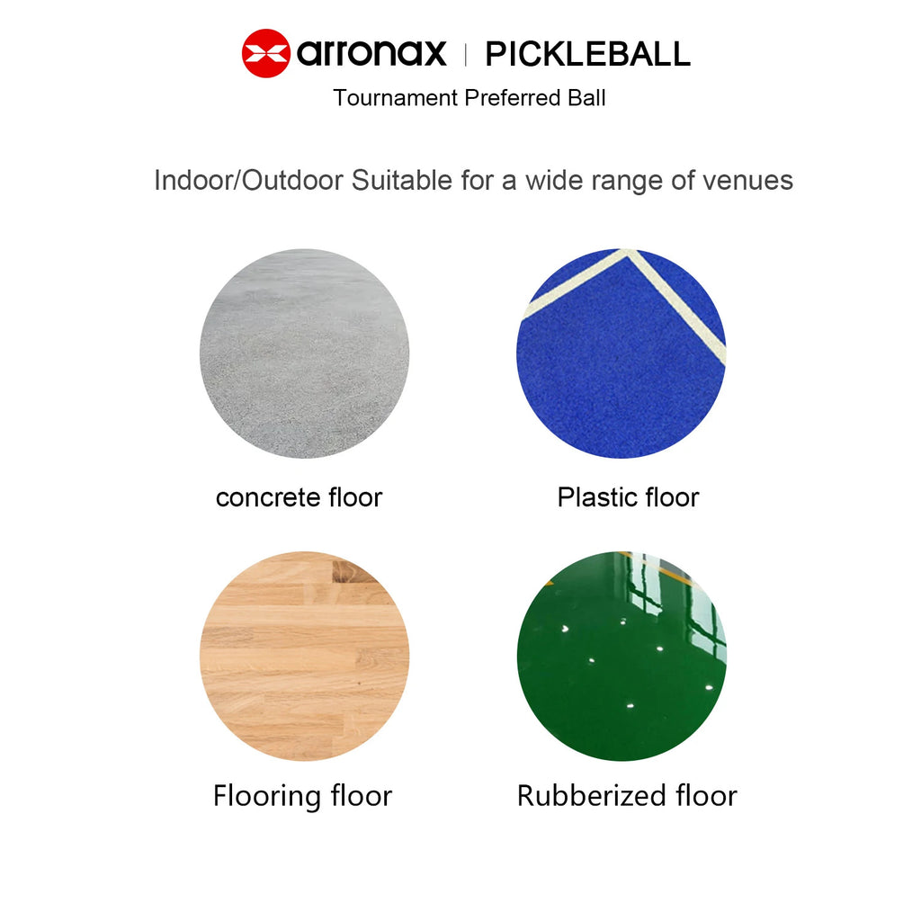 Arronax X5 USAPA Approved Outdoor Pickleball Balls — 40-Hole Seamless Polyethylene