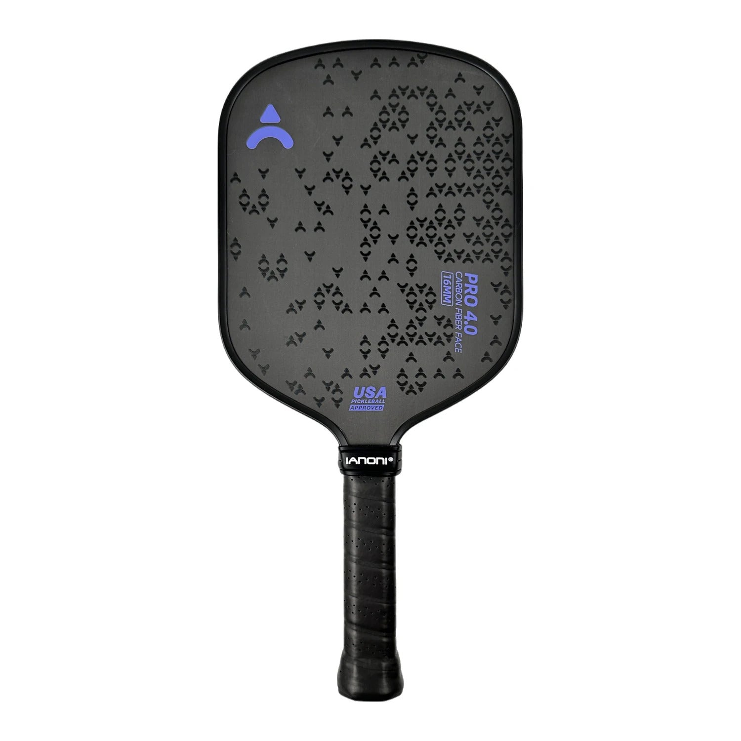 IANONI PRO4.0 Raw Carbon Elongated Pickleball Paddle — 150mm Extended Handle, USAPA Certified