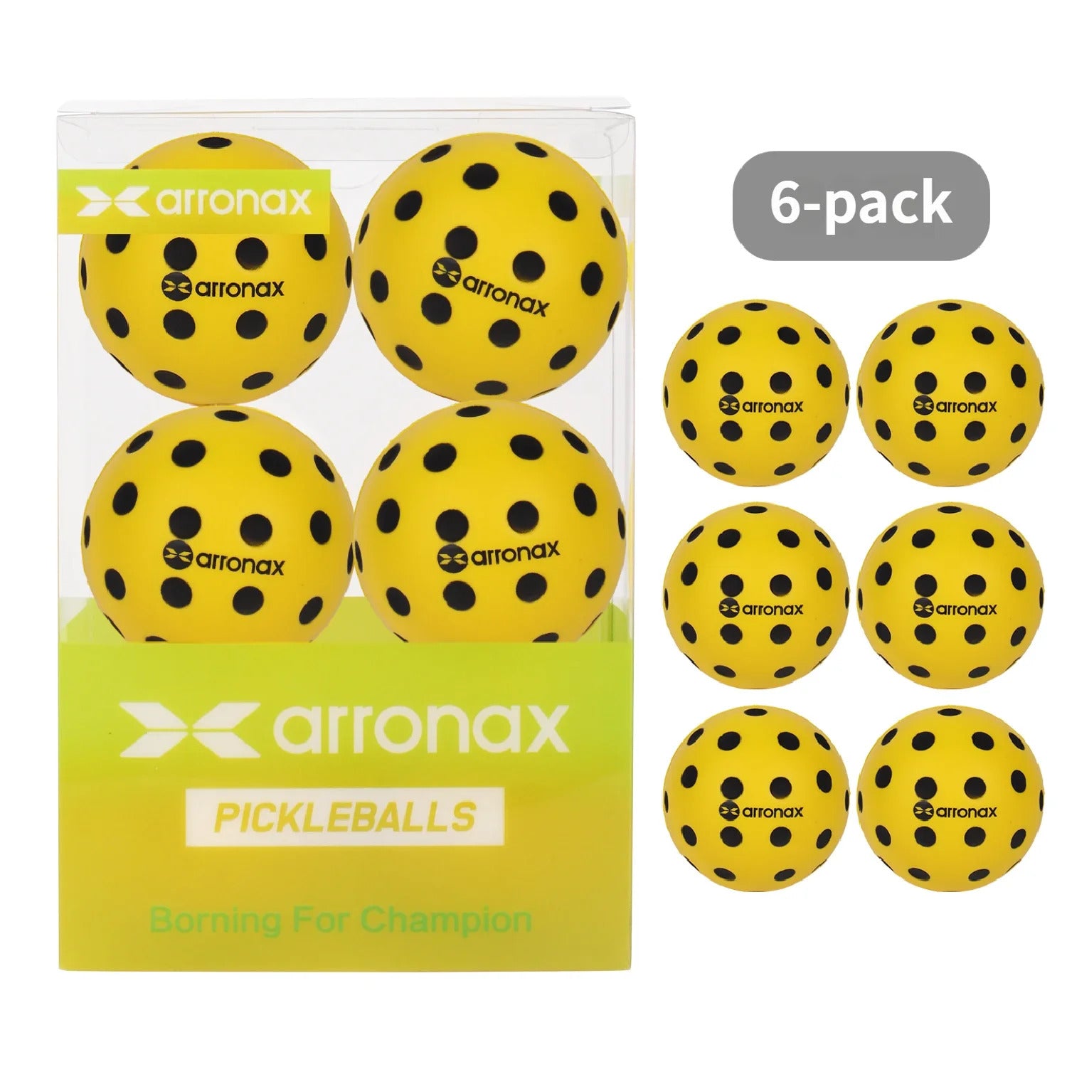 Arronax JYQ01 Quiet PU Pickleball Training Balls — Up to 60% Quieter