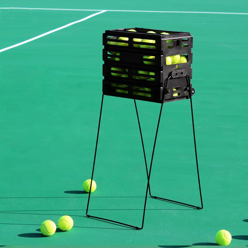 AMA TB-160 Tennis & Pickleball Ball Hopper — 72-Ball Capacity, Doubles as a Seat