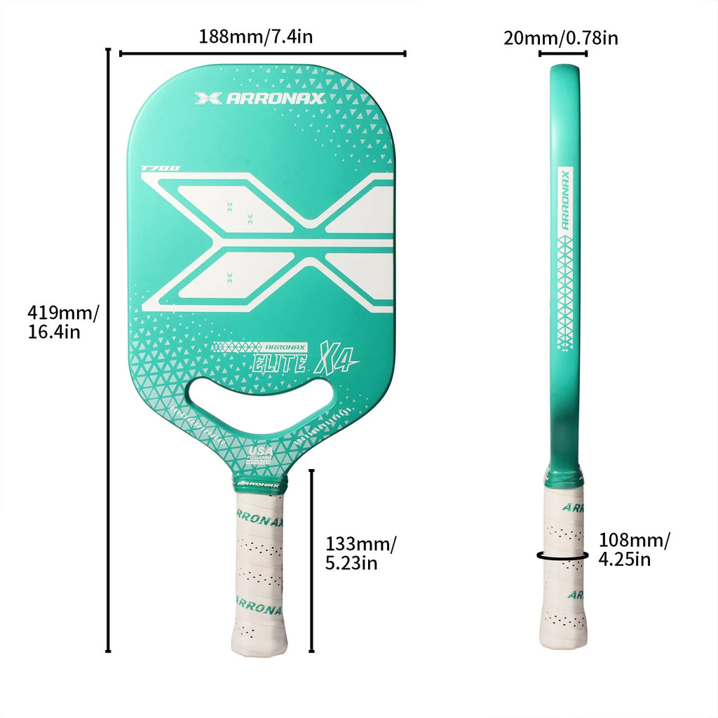 Arronax X-4 USAPA Approved T700 Carbon Pickleball Paddle — 3 Shape Options