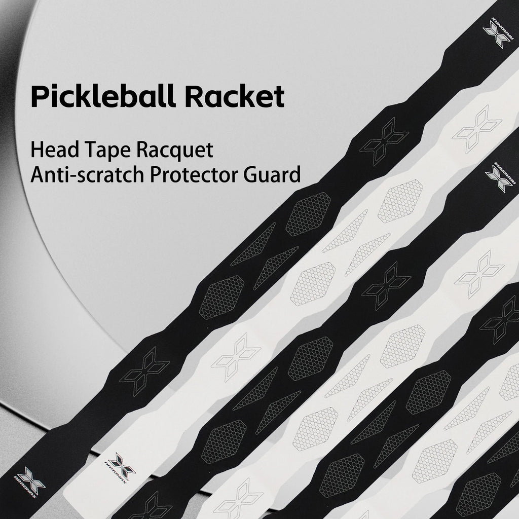 Arronax CSY008 Waterproof PU Pickleball Paddle Edge Guard — Black & White