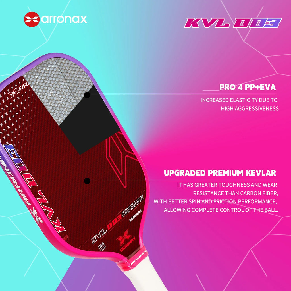 Arronax KVL003 Carbon Fiber Pickleball Paddle — NFC Authenticated