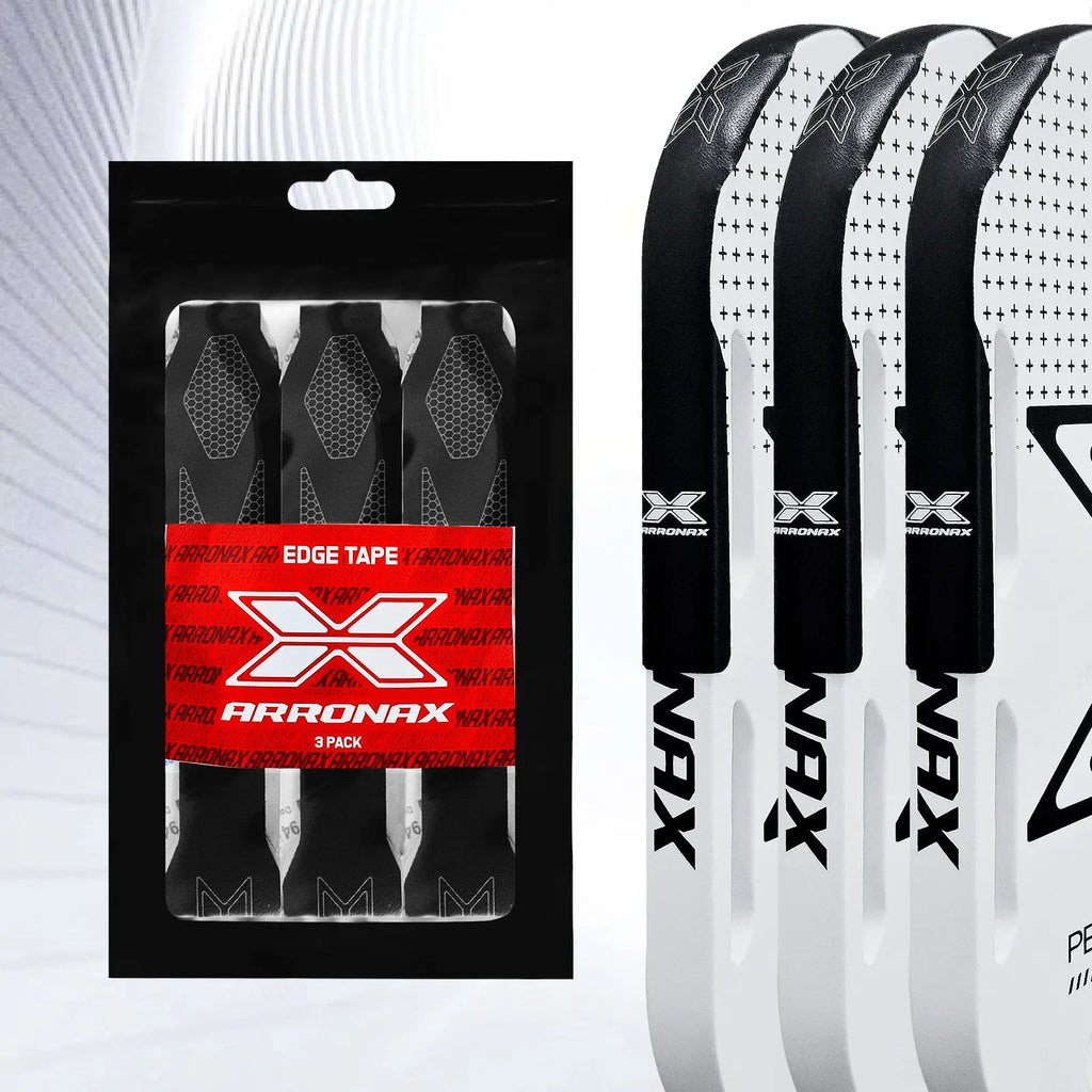 Arronax CSY008 Waterproof PU Pickleball Paddle Edge Guard — Black & White