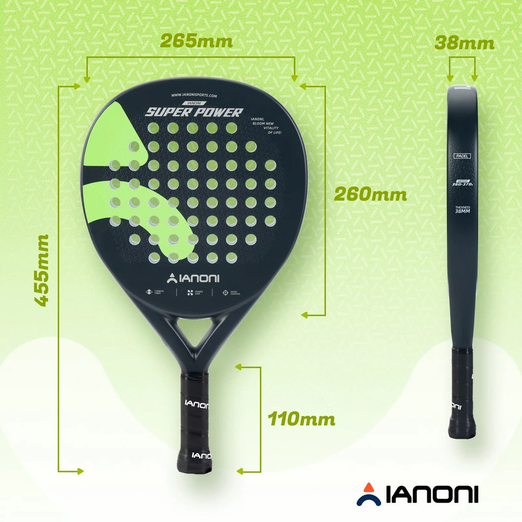 IANONI Super Power 3D Carbon Fiber Padel Racket