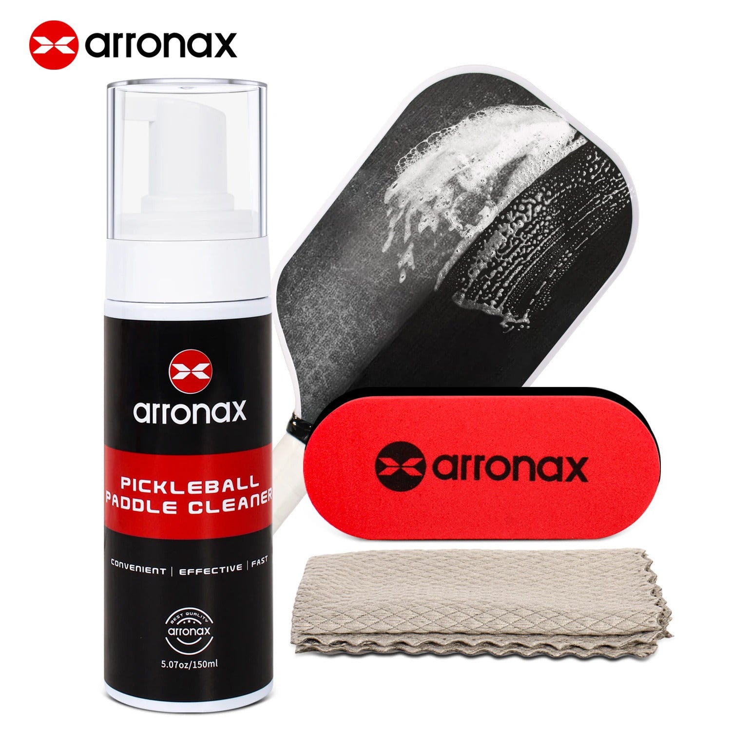 Arronax Pickleball Paddle Spray Cleaner — Foam Formula for Carbon & Composite Faces