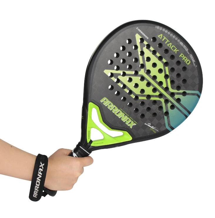 Arronax Hack 02 Aramid Fiber Padel Racket — Black EVA Core