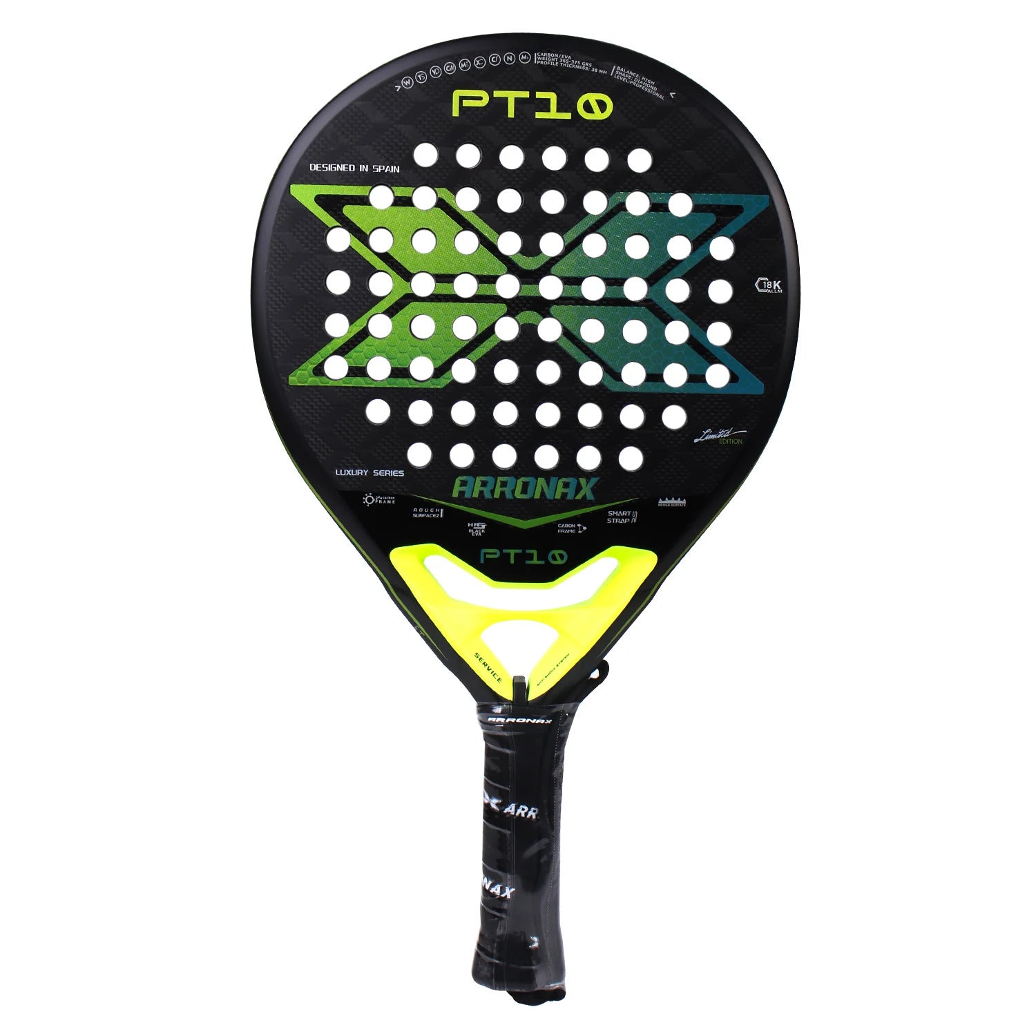 Arronax PT10 18K Carbon Fiber Padel Racket — EVA Core