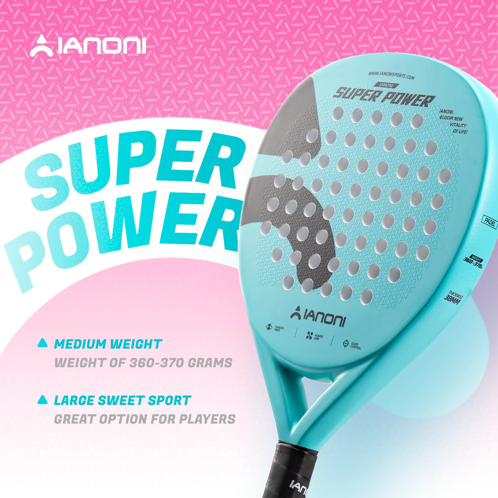 IANONI Super Power 3D Carbon Fiber Padel Racket