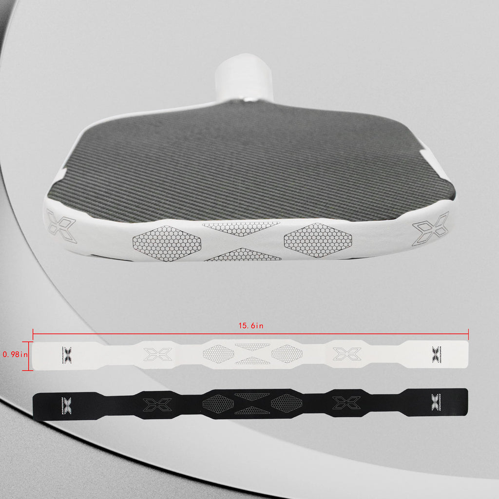 Arronax CSY008 Waterproof PU Pickleball Paddle Edge Guard — Black & White