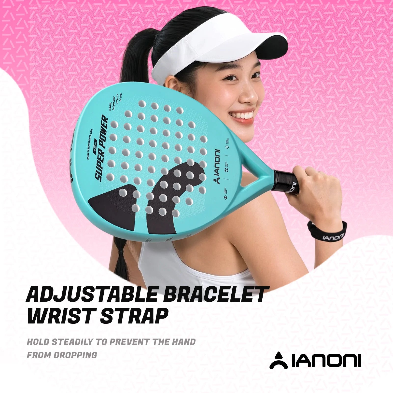 IANONI Super Power 3D Carbon Fiber Padel Racket