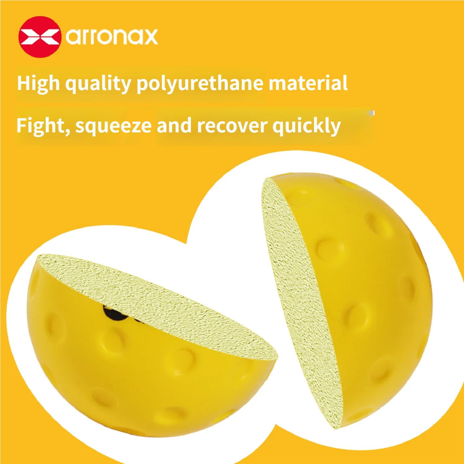 Arronax JYQ01 Quiet PU Pickleball Training Balls — Up to 60% Quieter