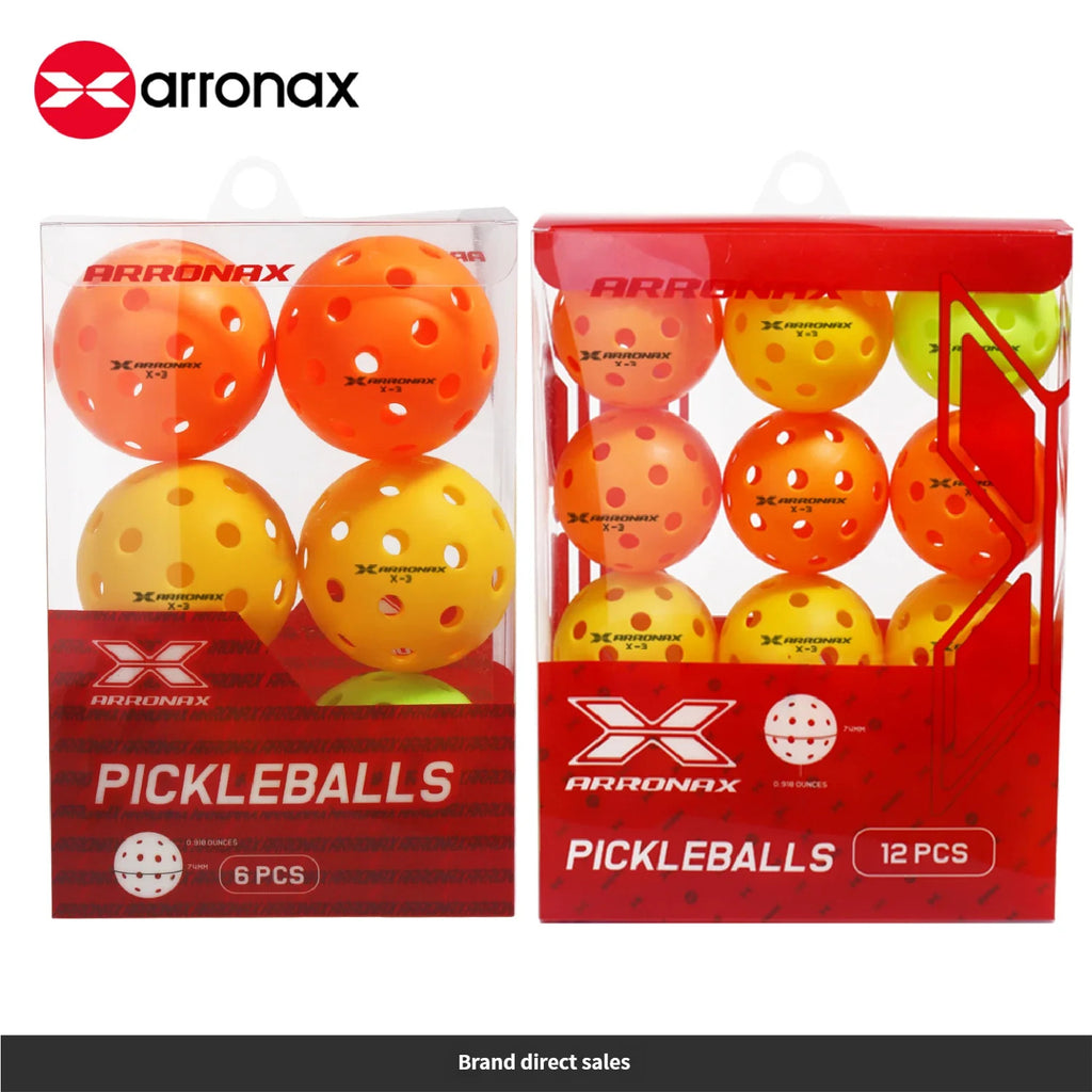 Arronax X-3 EVA Composite Outdoor Pickleball Balls — 40-Hole, 27g, 6 or 12 Pack