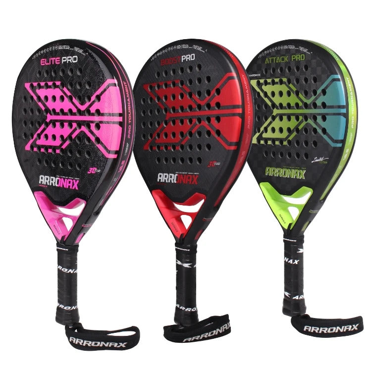 Arronax Hack 02 Aramid Fiber Padel Racket — Black EVA Core