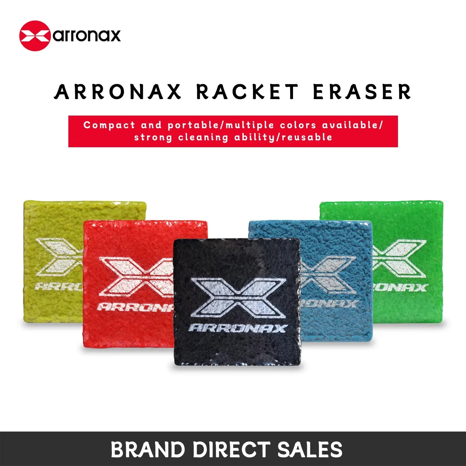 Arronax Pickleball Paddle Eraser — Rubber Surface Cleaner for Carbon & Composite Faces