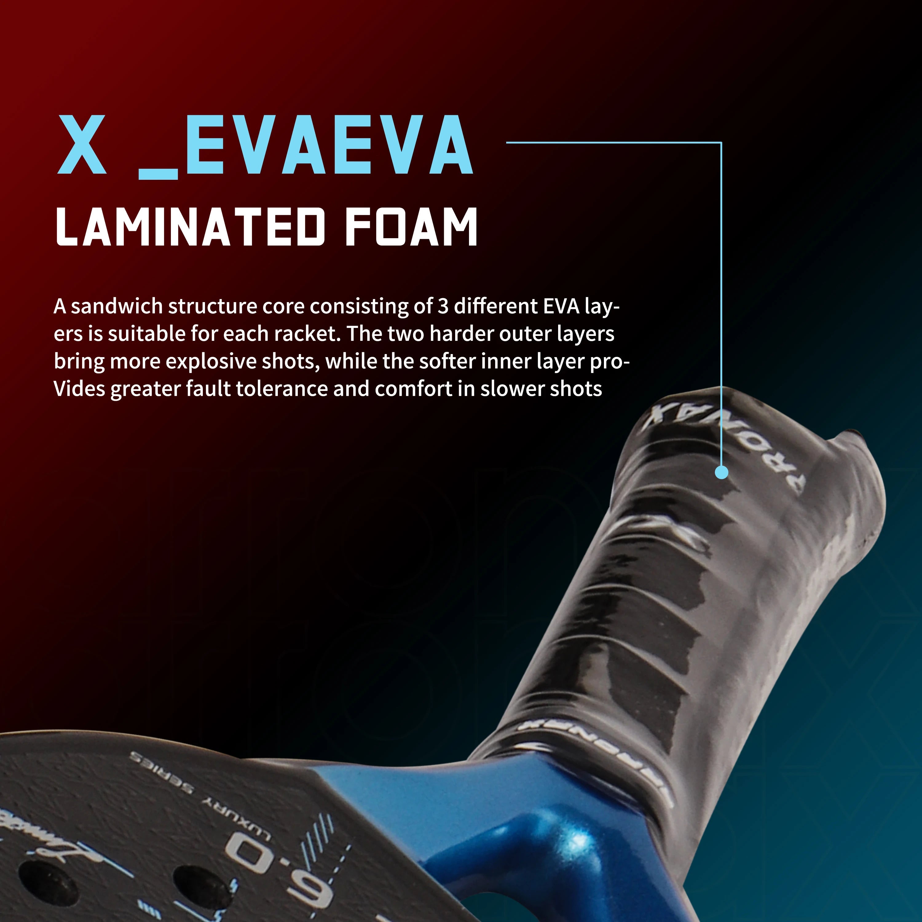 Arronax Vertuo 2.5 24K Carbon Fiber Padel Racket — EVA Core