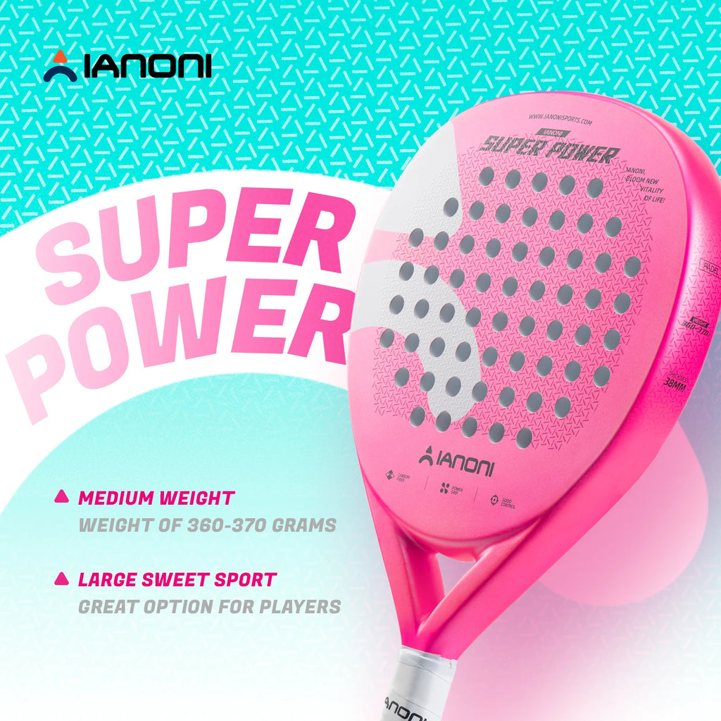 IANONI Super Power 3D Carbon Fiber Padel Racket