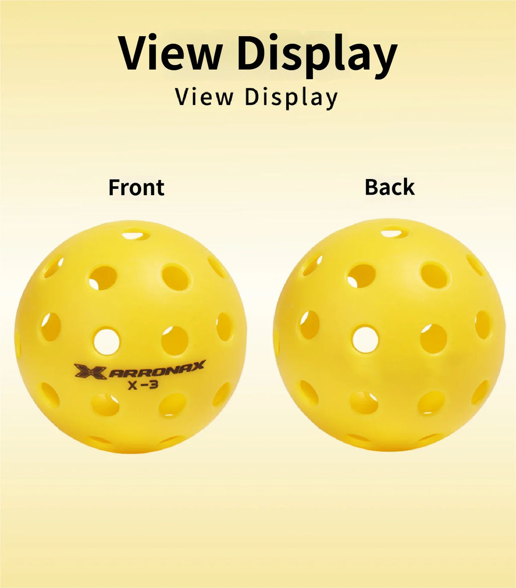 Arronax X-3 EVA Composite Outdoor Pickleball Balls — 40-Hole, 27g, 6 or 12 Pack