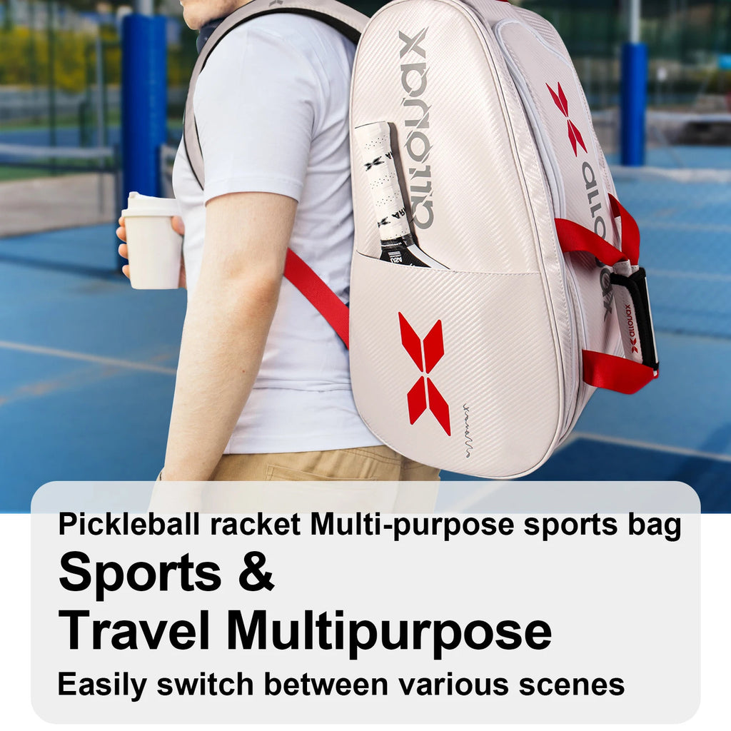 Arronax Carbon Fiber PU Padel & Pickleball Backpack — Large Capacity, Waterproof