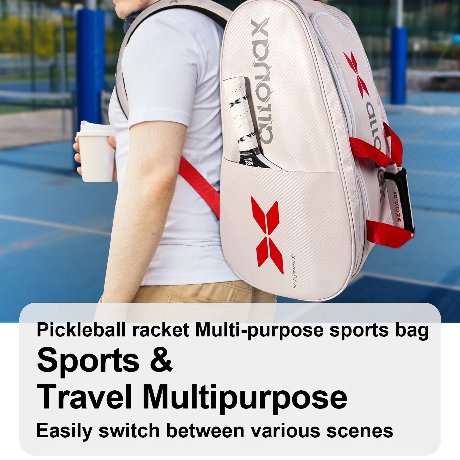 Arronax Carbon Fiber PU Padel & Pickleball Backpack — Large Capacity, Waterproof