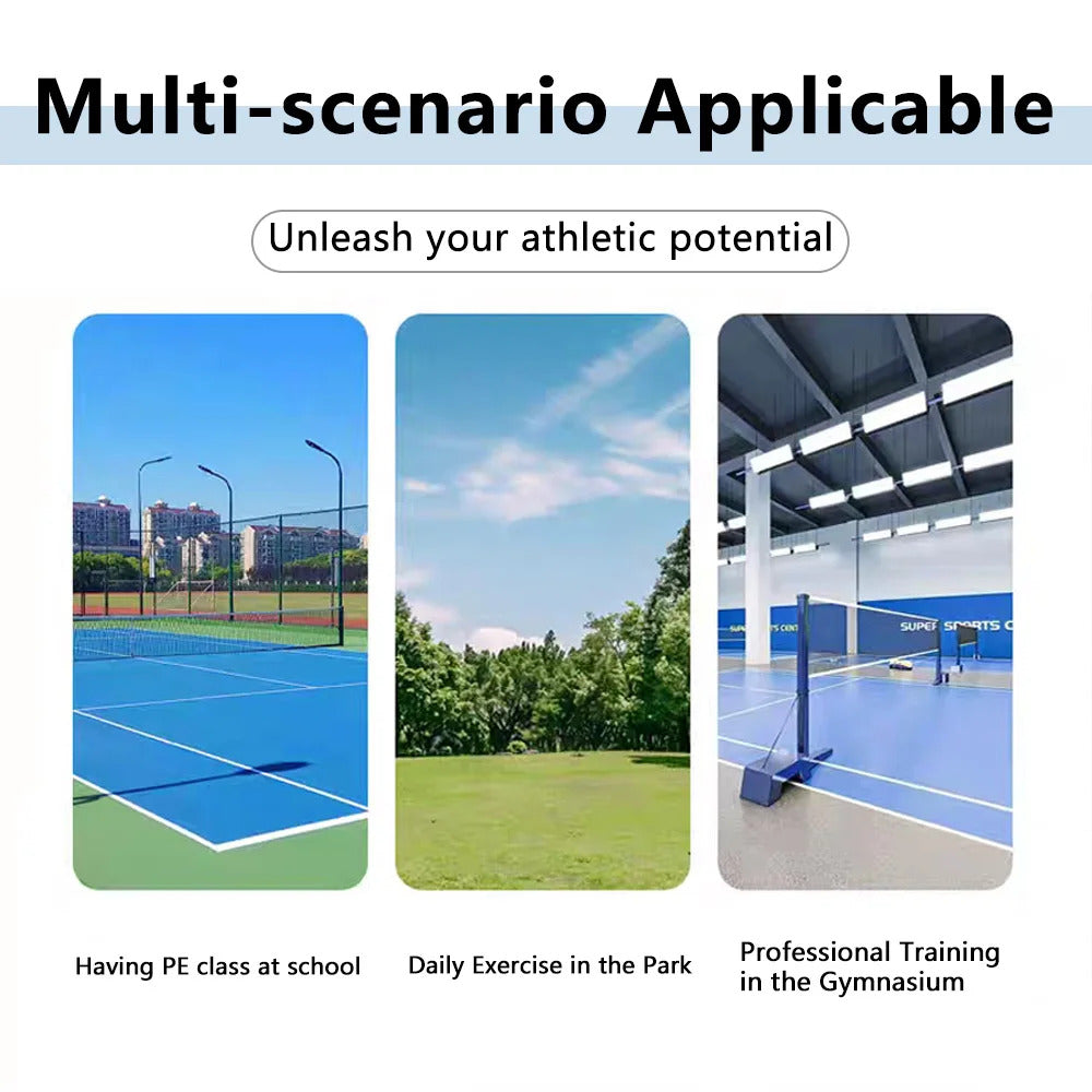 Arronax Foldable Pickleball Net — Competition 670×93cm, Iron & Stainless Steel Frame, 4.5cm Knotless Mesh