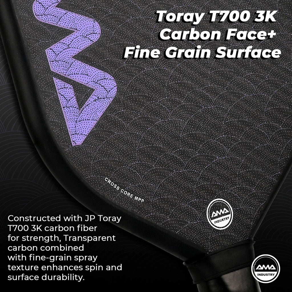 AMA SPORT PBR015 Edgeless Pickleball Paddle — Foam-Injected MPP Core, USAPA Approved