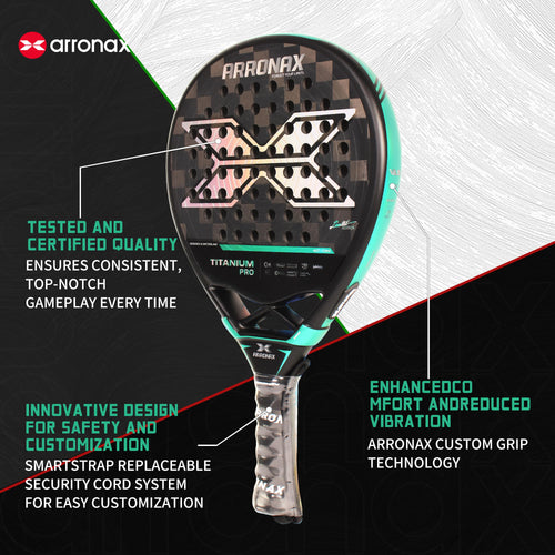 Arronax AT10 18K Carbon Fiber Padel Racket — 3D Matte EVA Core