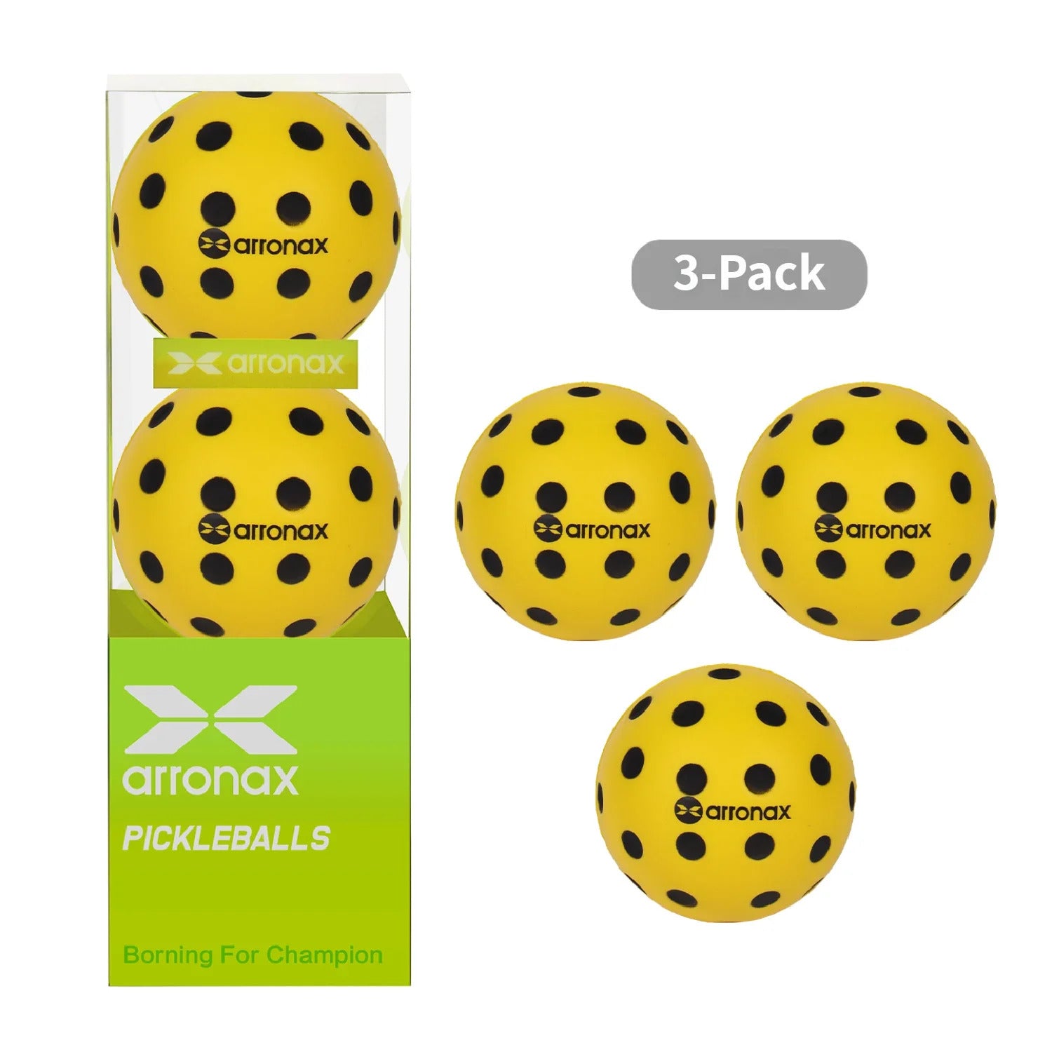Arronax JYQ01 Quiet PU Pickleball Training Balls — Up to 60% Quieter