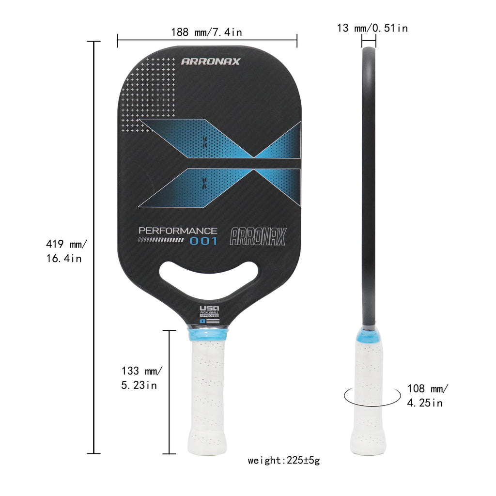 Arronax T700 3K Twill Thermoformed Pickleball Paddle — Unified Frame Construction