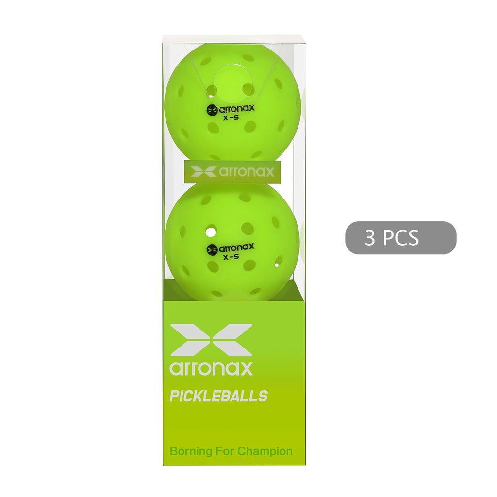 Arronax X5 USAPA Approved Outdoor Pickleball Balls — 40-Hole Seamless Polyethylene