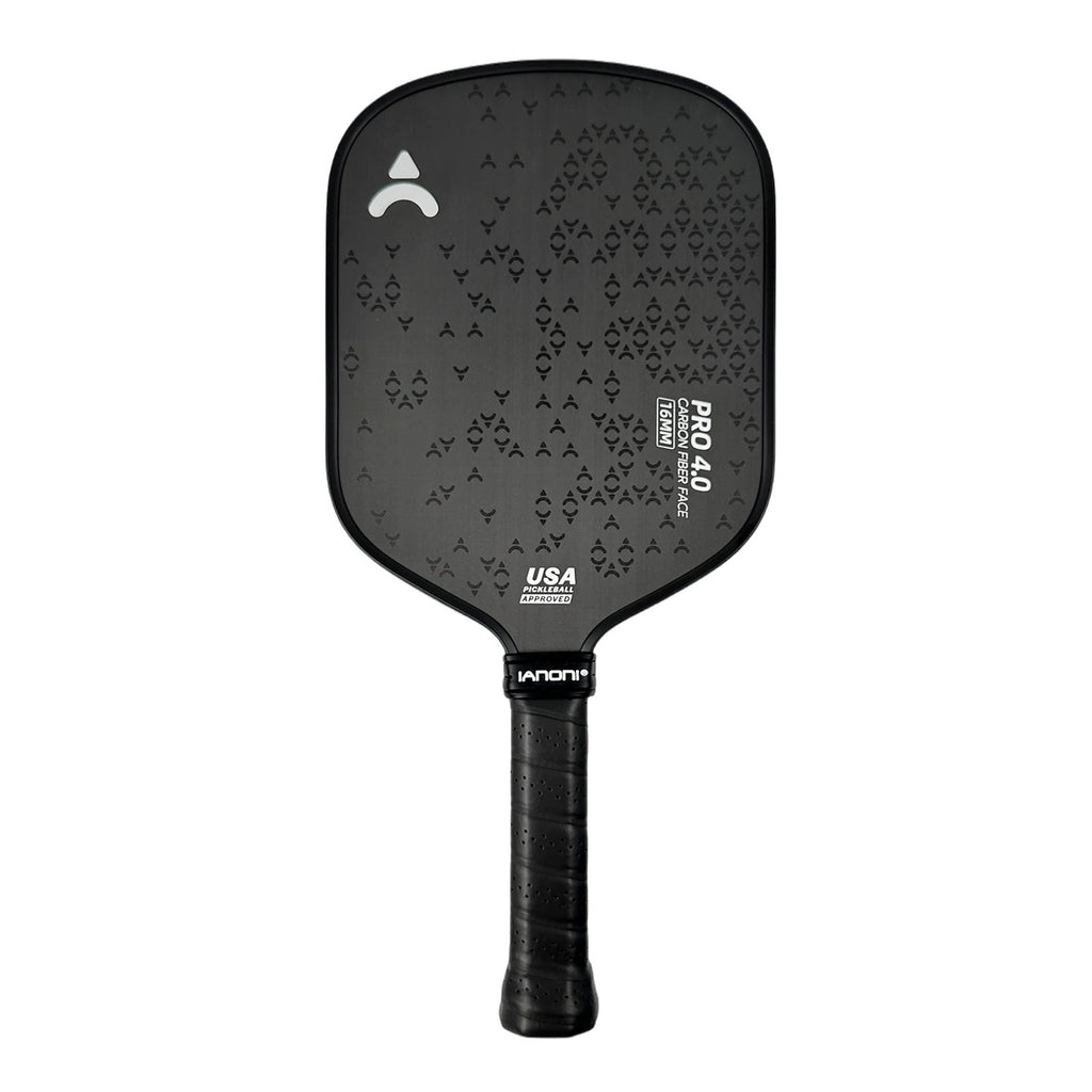 IANONI PRO4.0 Raw Carbon Elongated Pickleball Paddle — 150mm Extended Handle, USAPA Certified