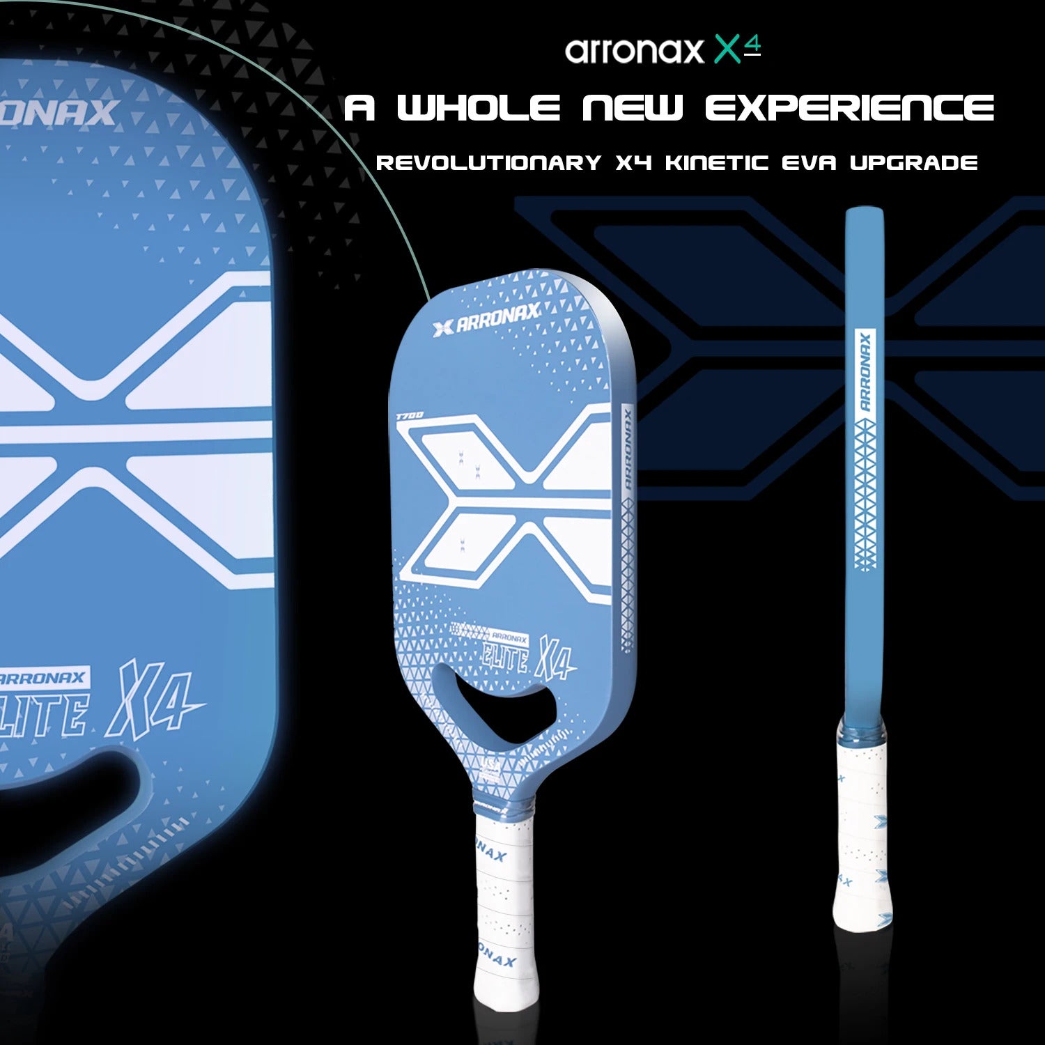Arronax X-4 USAPA Approved T700 Carbon Pickleball Paddle — 3 Shape Options
