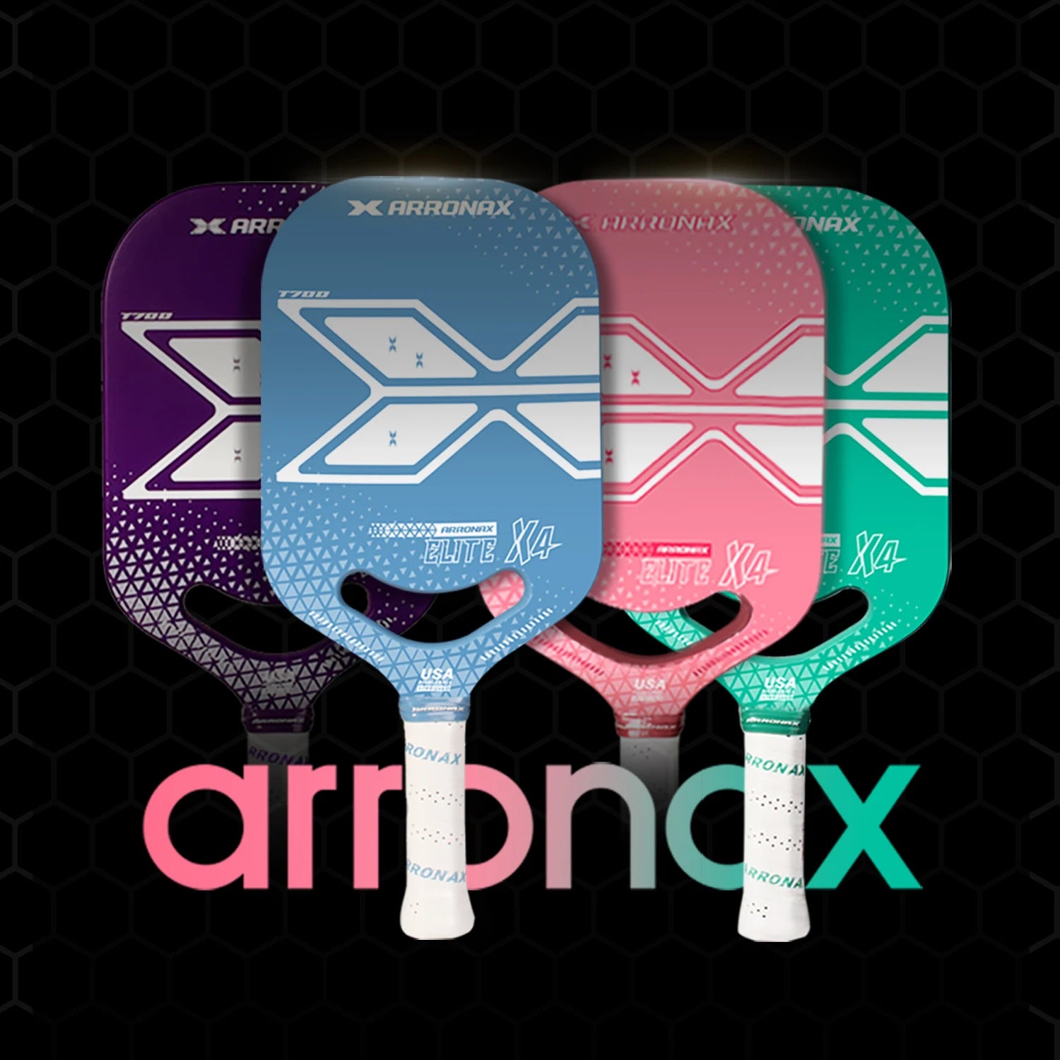 Arronax X-4 USAPA Approved T700 Carbon Pickleball Paddle — 3 Shape Options