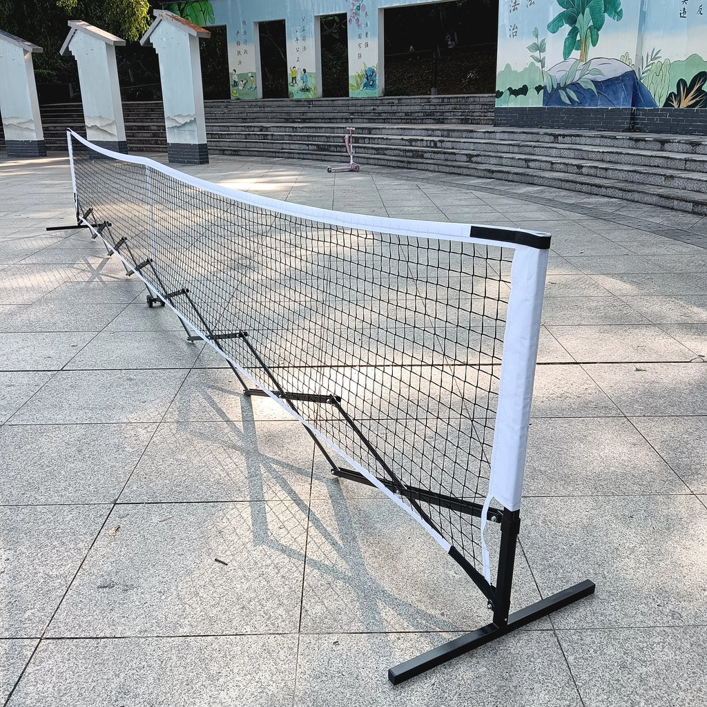 Arronax Foldable Pickleball Net — Competition 670×93cm, Iron & Stainless Steel Frame, 4.5cm Knotless Mesh
