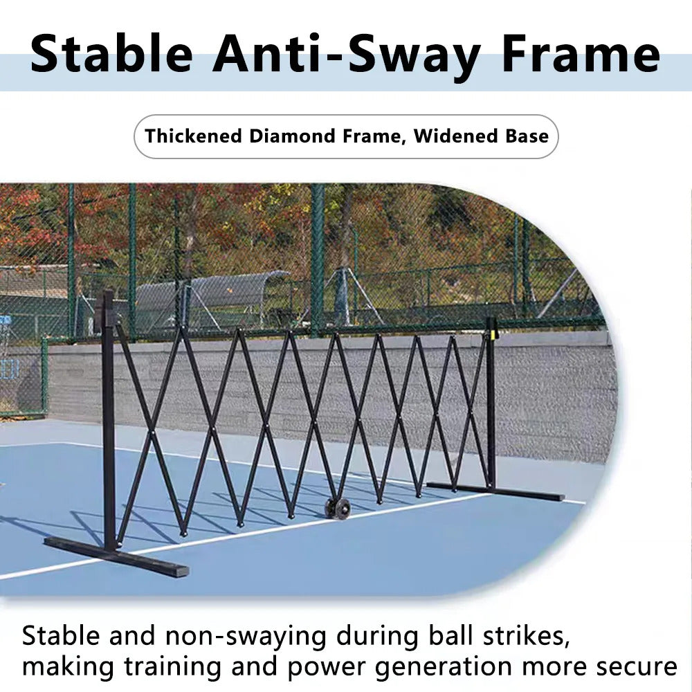 Arronax Foldable Pickleball Net — Competition 670×93cm, Iron & Stainless Steel Frame, 4.5cm Knotless Mesh