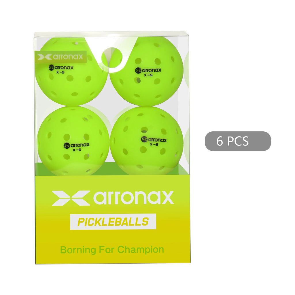 Arronax X5 USAPA Approved Outdoor Pickleball Balls — 40-Hole Seamless Polyethylene