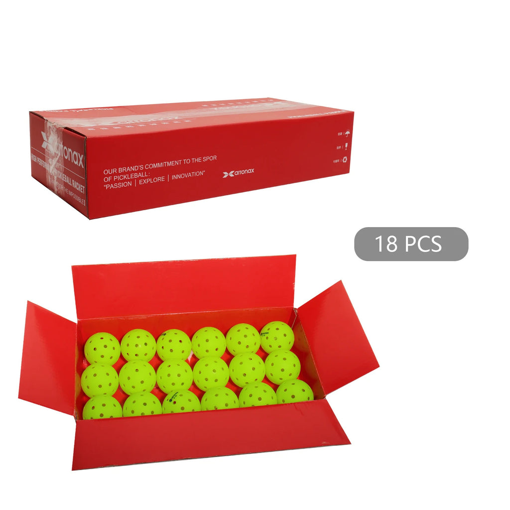 Arronax X5 USAPA Approved Outdoor Pickleball Balls — 40-Hole Seamless Polyethylene